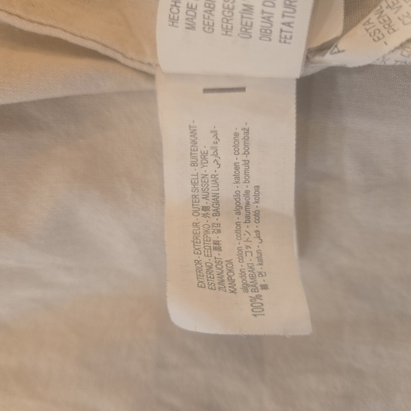 Zara 100% Cotton Cropped Barn Chore Jacket Oversized Cream Tan Womens Size Large - Picture 8 of 11